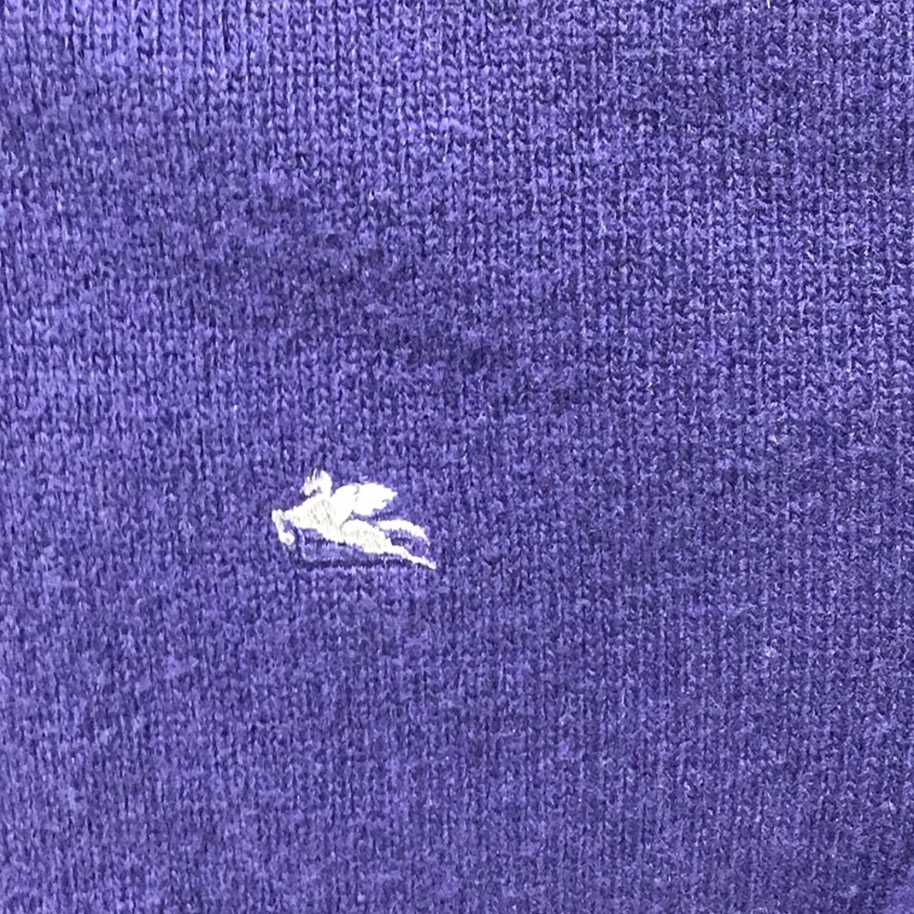 Etro Purple and Gray Zip Up Sweater - Picture 3 of 7